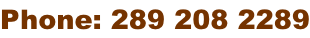 Phone: 289 208 2289